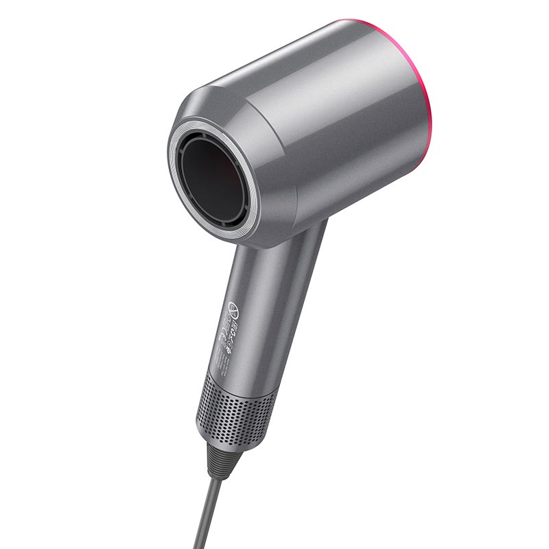 Фен HOCO High-speed negative ion hair dryer HP11 Plus |1600W| rose-red (6942007631587) Рожевий на малюнкі №7