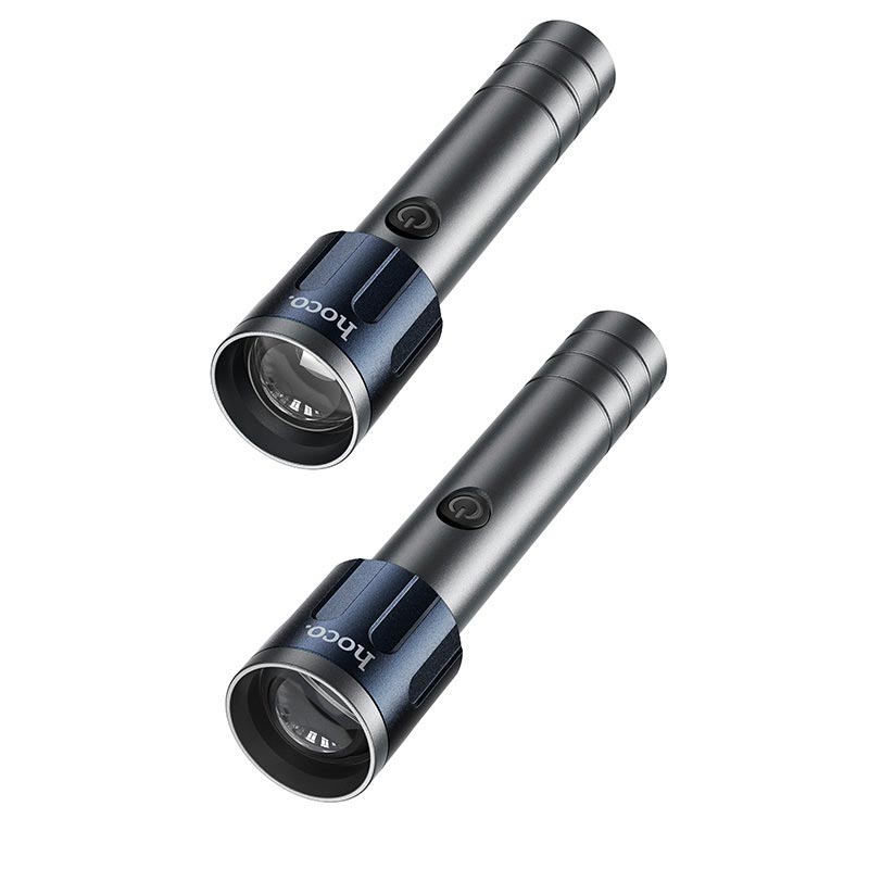 Фонарик HOCO strong light super bright portable outdoor flashlight DL25 |1200LM, IPX4, Type-C| silver (85887) Серебристый на картинке №5