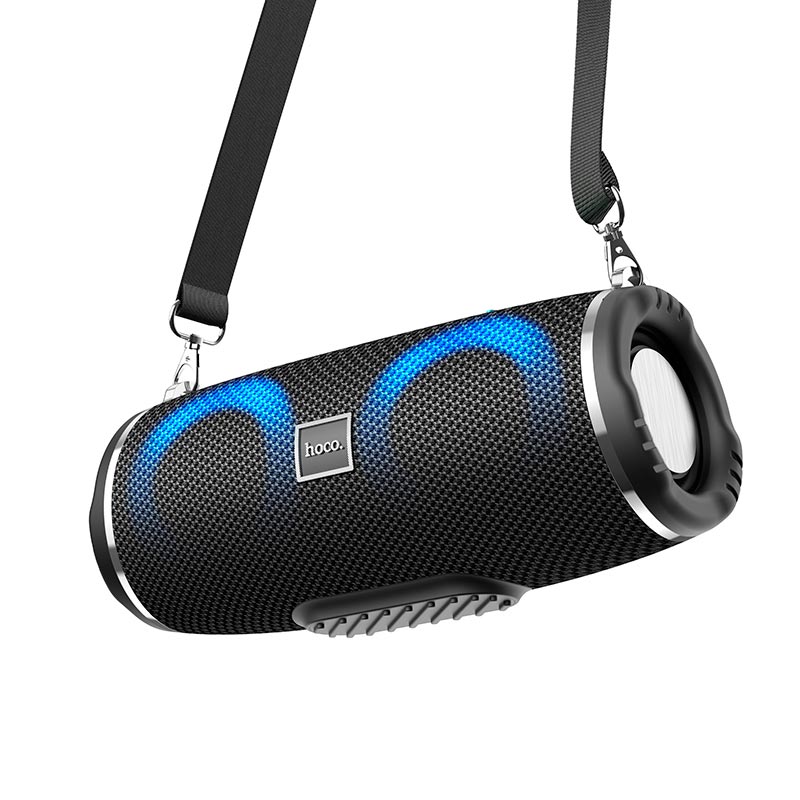 Акустика HOCO Sports BT speaker HC12 IPX4 |BT5.0, USB/AUX/TF/FM, 2h| black (6931474765789) Чорний на малюнкі №1