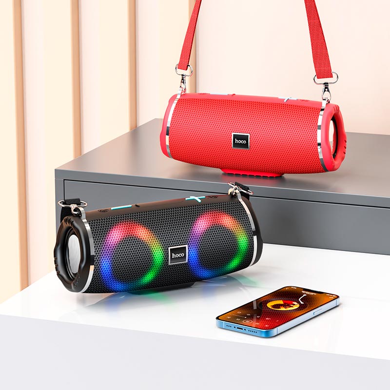 Акустика HOCO Sports BT speaker HC12 IPX4 |BT5.0, USB/AUX/TF/FM, 2h| black (6931474765789) Чорний на малюнкі №5