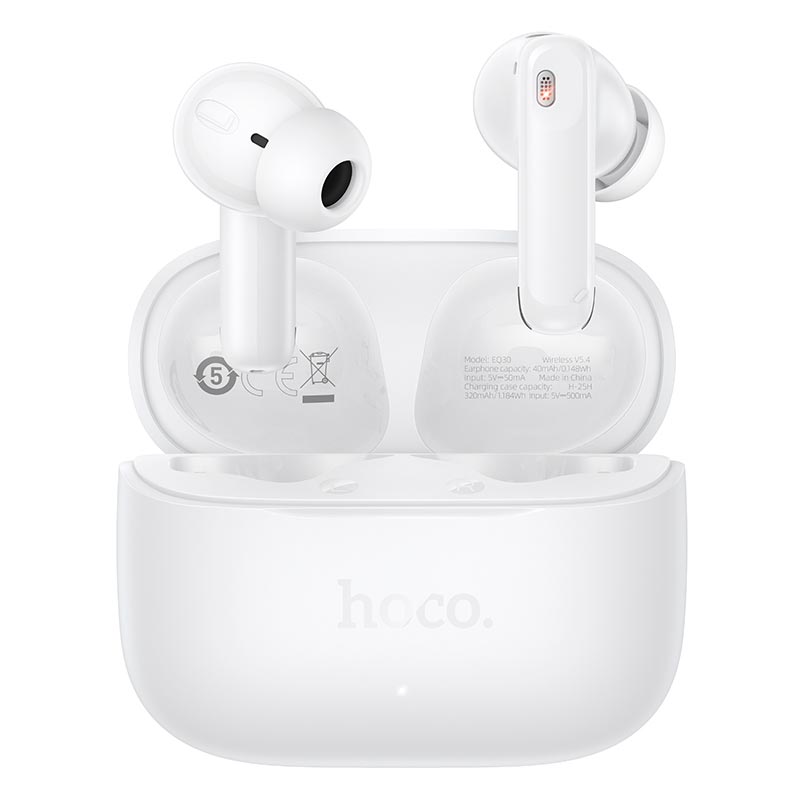 Навушники сетевой HOCO Eufonia true wireless BT headset EQ30 |BT6.0, 40/300mAh, 7h| white (6942007673990) Білий на малюнкі №4