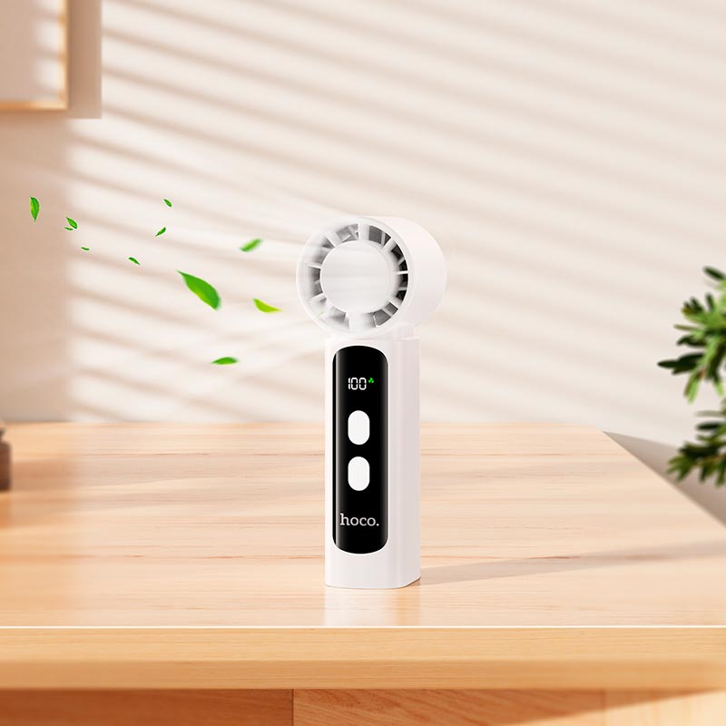 Вентилятор Hoco high speed handheld fan HX601 |100 Levels, 5h| white (6942007678490) Белый на картинке №10