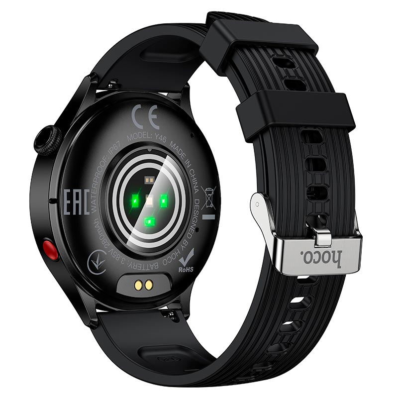 Smart Watch HOCO smart watch (call+Find My) Y46 IP67 |1.39 TFT, 360x360, BT5.3, 280mAh, 3 days| black (6942007685191) Черный на картинке №6