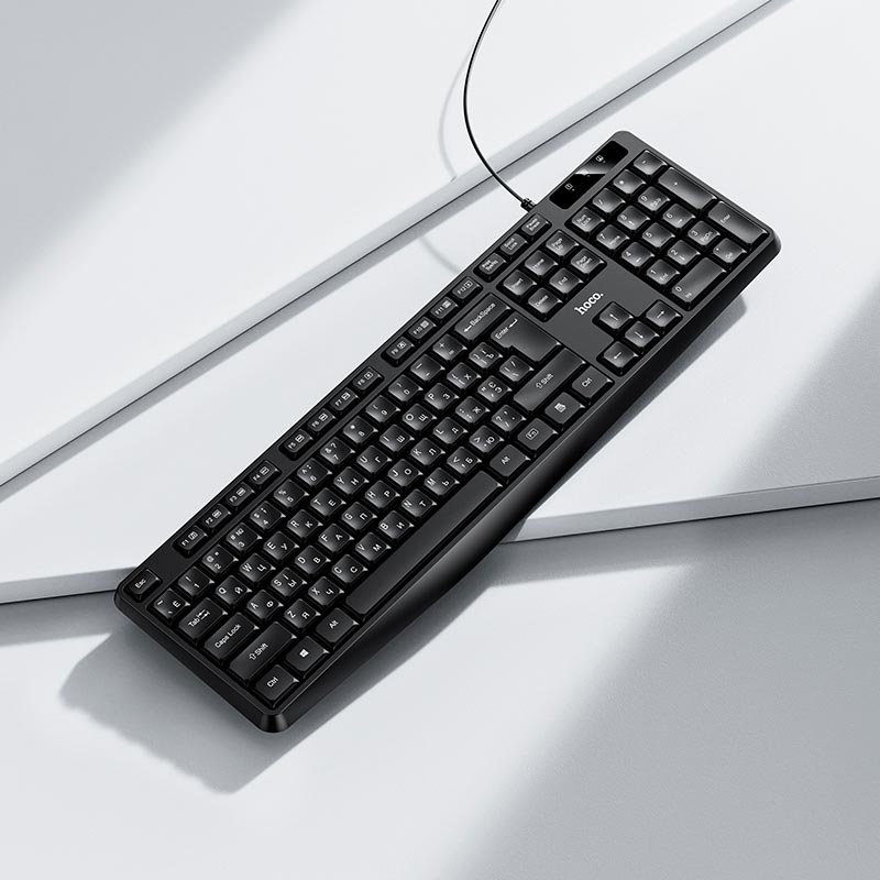 Клавиатура HOCO Cool wired keyboard GM60 (Cyrillic version) |104 Keys, UA/ru/EN Layouts| black (6942007670593) Черный на картинке №8