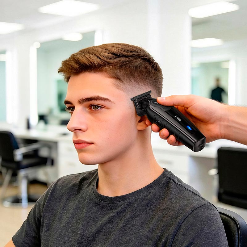 Електробритва HOCO Engraving electric hair clipper HP28 |7700rpm, 150min| black (6942007681193) Чорний на малюнкі №9