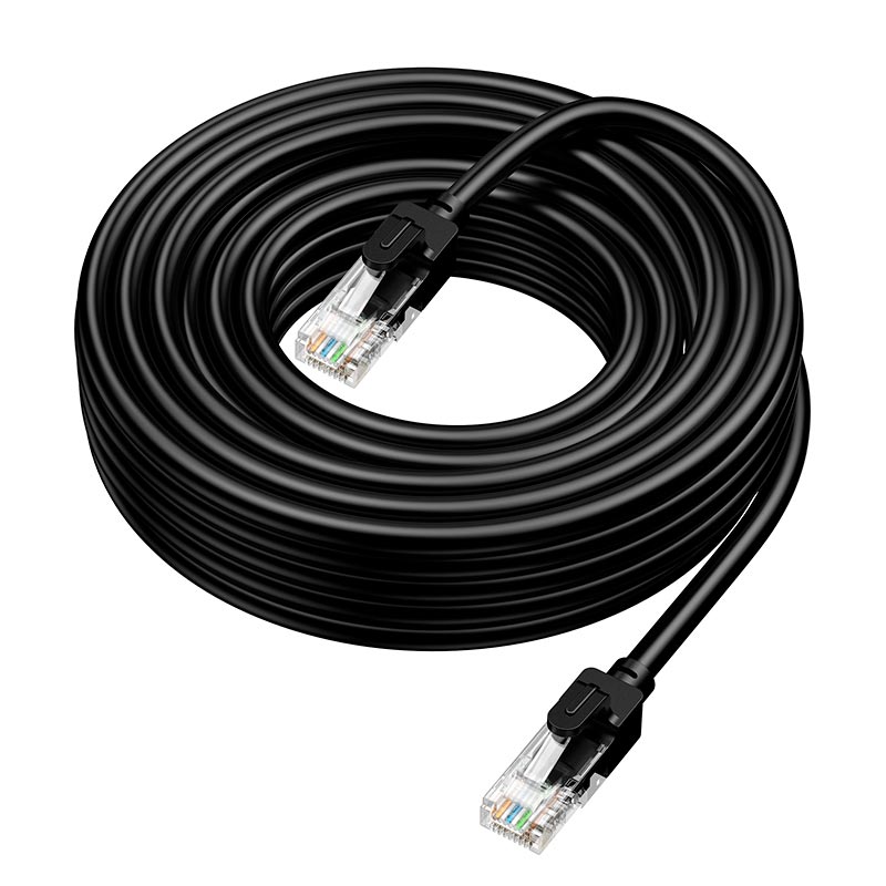 Кабель HOCO Cat.6 Gigabit network cable US14 |8m, 1Gbps| black (6942007683593) Черный на картинке №2
