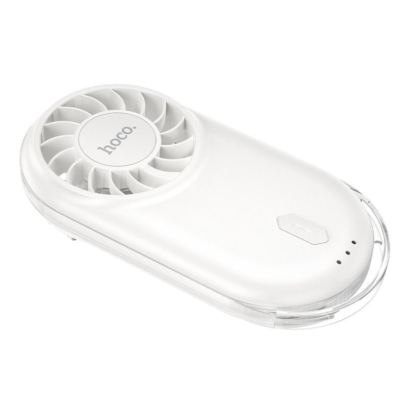 Вентилятор Hoco ultra-thin pocket fan HX611 |3 Levels, 50dB, 1-2.5h| Milky white (6942007683395) Белый на картинке №5