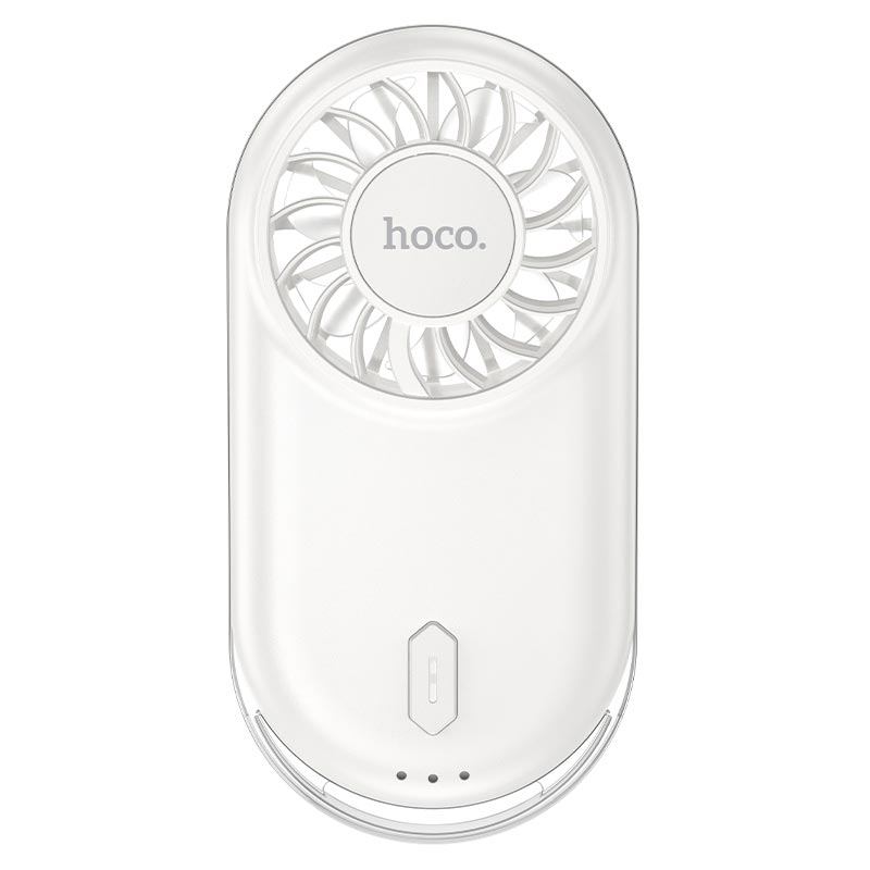 Вентилятор Hoco ultra-thin pocket fan HX611 |3 Levels, 50dB, 1-2.5h| Milky white (6942007683395) Белый на картинке №7
