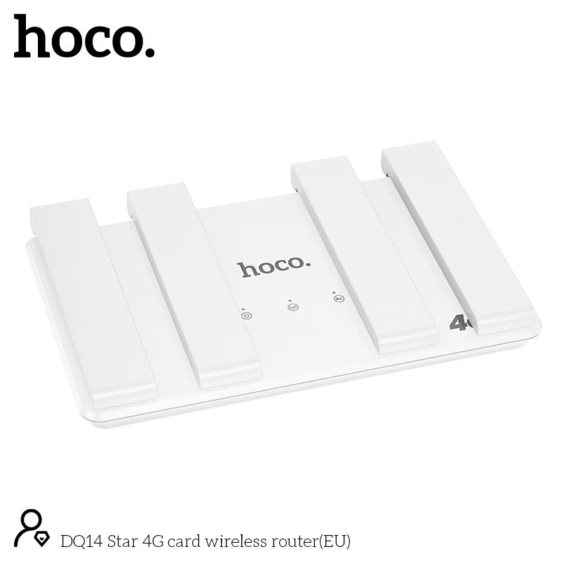 Роутер HOCO Star 4G card wireless router DQ14 (EU) |Micro SIM, Wi-Fi 286Mbps, LAN 100Mbps| white (87195) Белый на картинке №6