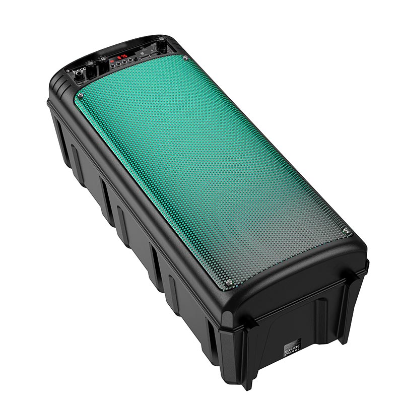 Акустика-караоке HOCO Billowing outdoor BT speaker BS52 |TWS, BT5.0, 10Wx2, 3h| black (6931474780799) Чорний на малюнкі №10