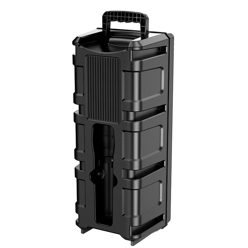Акустика-караоке HOCO Billowing outdoor BT speaker BS52 |TWS, BT5.0, 10Wx2, 3h| black (6931474780799) Чорний на малюнкі №8