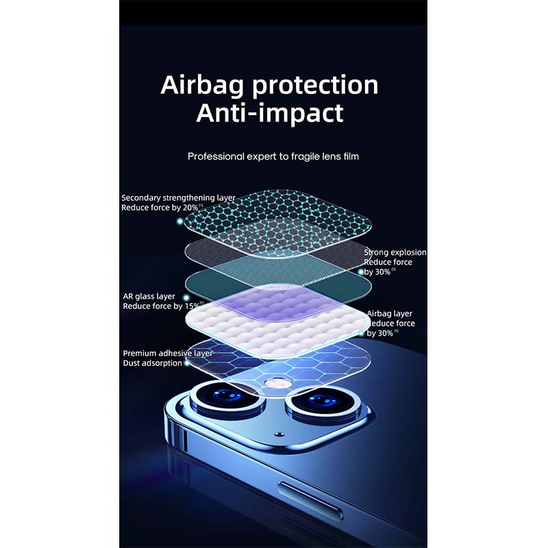 Захисне скло JOYROOM для камери iPhone13 / 13 Mini Dual Lens Protector JR-PF860 transparent Прозорий на малюнкі №5
