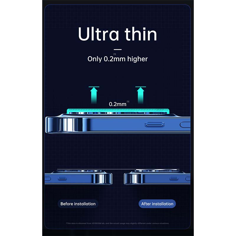 Захисне скло JOYROOM для камери iPhone13 Pro / 13 Pro Max Tri - Lens Protector JR-PF861 transparent Прозорий на малюнкі №11