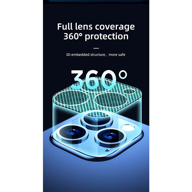 Захисне скло JOYROOM для камери iPhone13 Pro / 13 Pro Max Tri - Lens Protector JR-PF861 transparent Прозорий на малюнкі №6