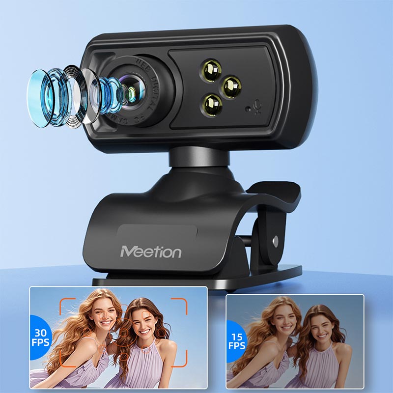 Web Камера Meetion USB Wired PC Web Camera |720p, 30FPS| black (CAM500) Черный на картинке №9