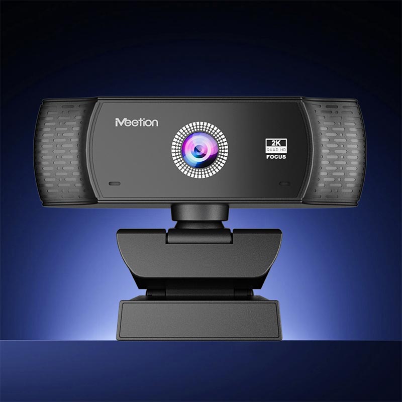 Web Камера Meetion USB Wired PC Web Camera |1080p, 30FPS, Stereo Mic| black (CAM601) Чорний на малюнкі №12