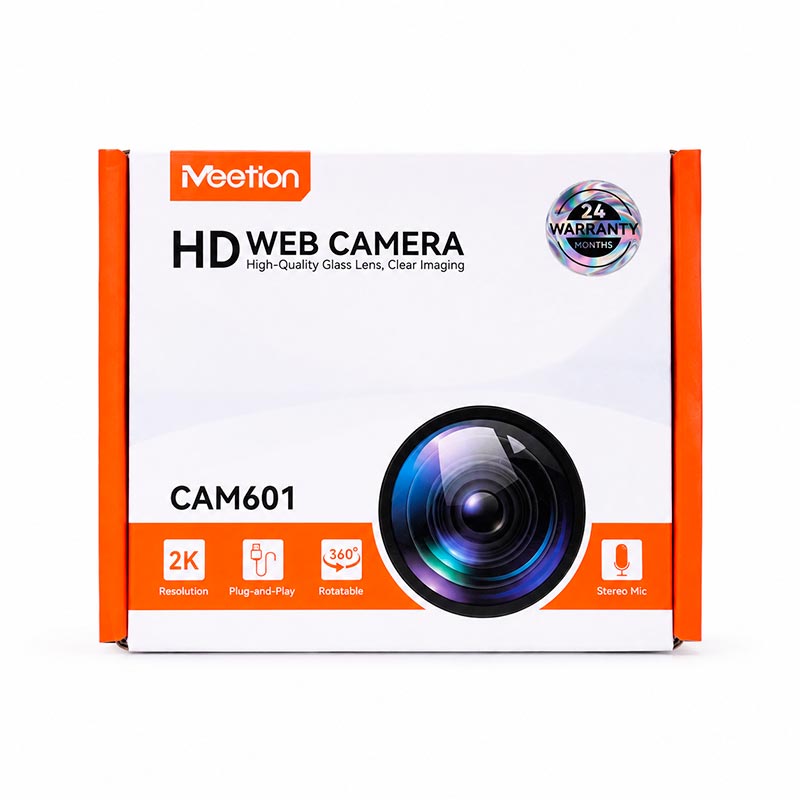 Web Камера Meetion USB Wired PC Web Camera |1080p, 30FPS, Stereo Mic| black (CAM601) Чорний на малюнкі №3