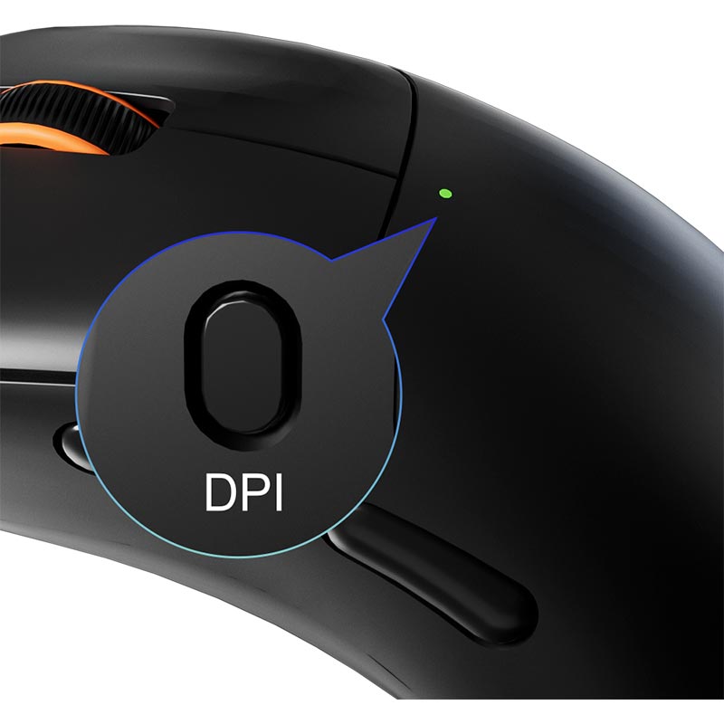Мышь Meetion Gaming mouse |800-12800DPI, 2.4G/BT/USB-C| black (GW13) Черный на картинке №4