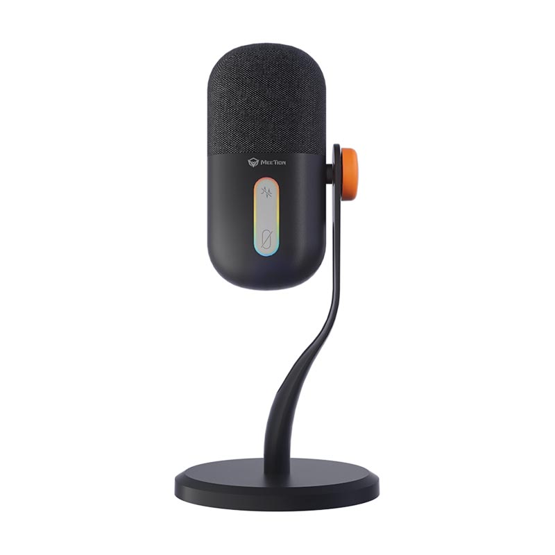 Мікрофон Meetion Wired Gaming microphone MC16 |USB-C, RGB| black (MC16b) Чорний на малюнкі №2