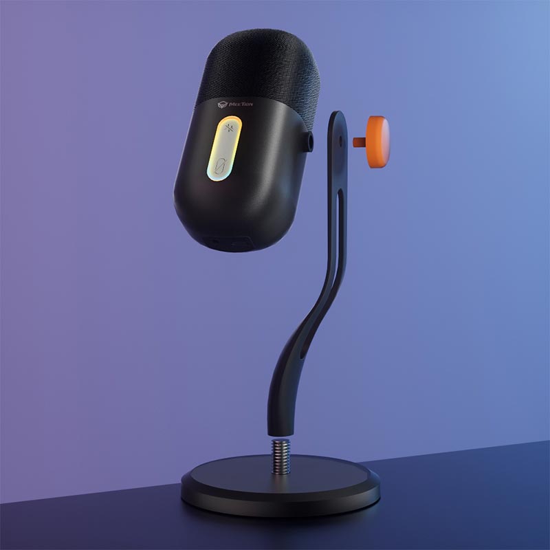 Мікрофон Meetion Wired Gaming microphone MC16 |USB-C, RGB| black (MC16b) Чорний на малюнкі №4