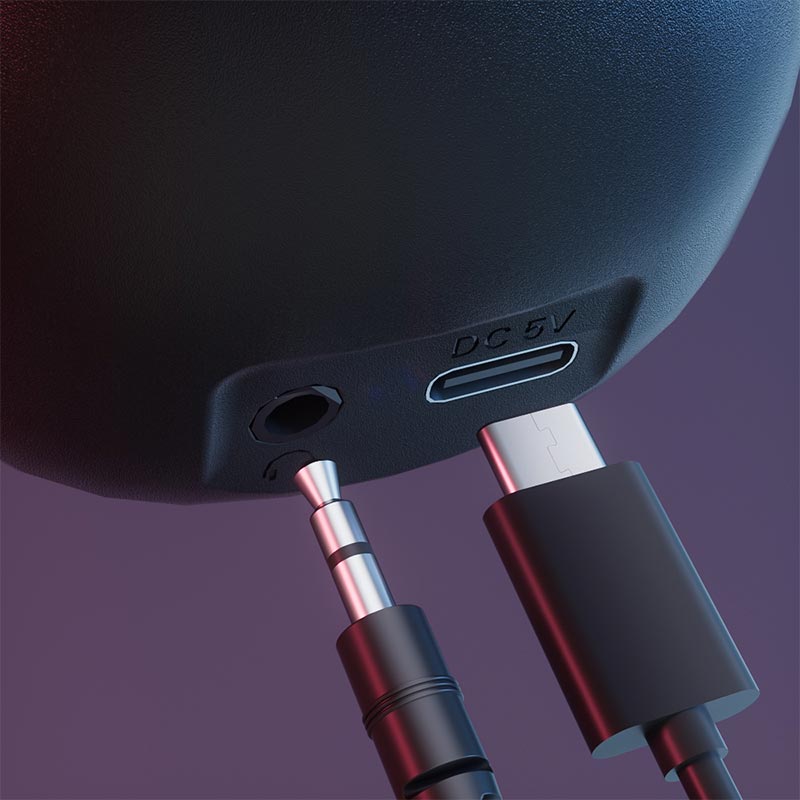 Мікрофон Meetion Wired Gaming microphone MC16 |USB-C, RGB| black (MC16b) Чорний на малюнкі №7
