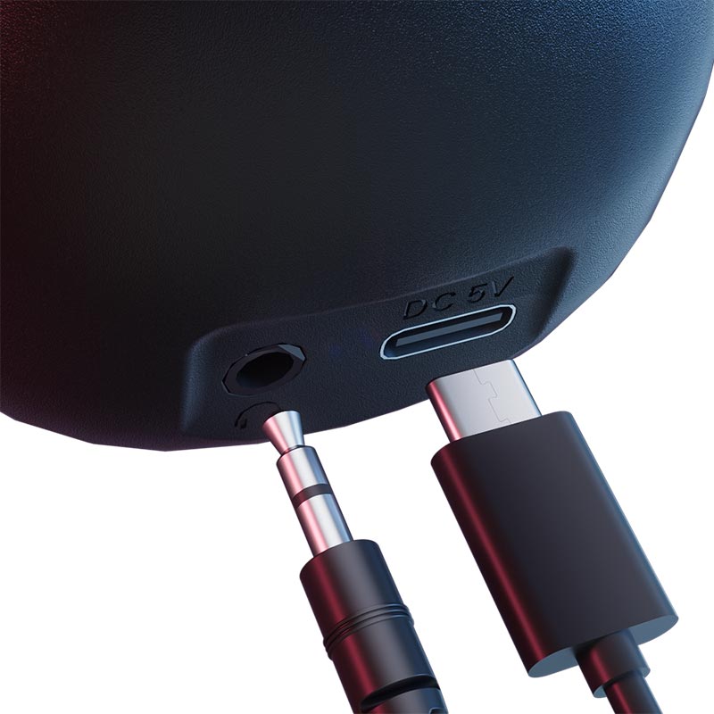 Мікрофон Meetion Wired Gaming microphone MC16 |USB-C, RGB| black (MC16b) Чорний на малюнкі №8