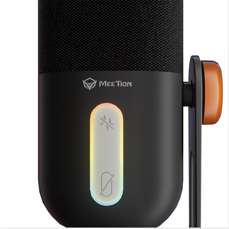 Мікрофон Meetion Wired Gaming microphone MC16 |USB-C, RGB| black (MC16b) Чорний на малюнкі №9