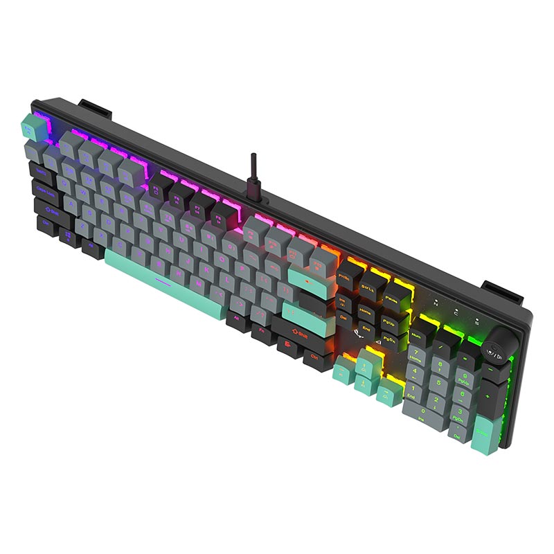 Игровая клавиатура MEETION Wired Mechanical Keyboard Red Switch |UA Layouts, USB-C| black (MK009RDP) Черный на картинке №10