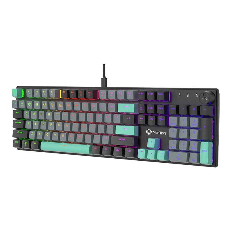 Игровая клавиатура MEETION Wired Mechanical Keyboard Red Switch |UA Layouts, USB-C| black (MK009RDP) Черный на картинке №12