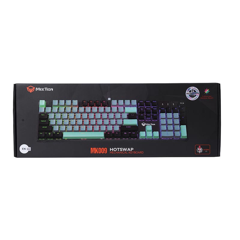 Игровая клавиатура MEETION Wired Mechanical Keyboard Red Switch |UA Layouts, USB-C| black (MK009RDP) Черный на картинке №3