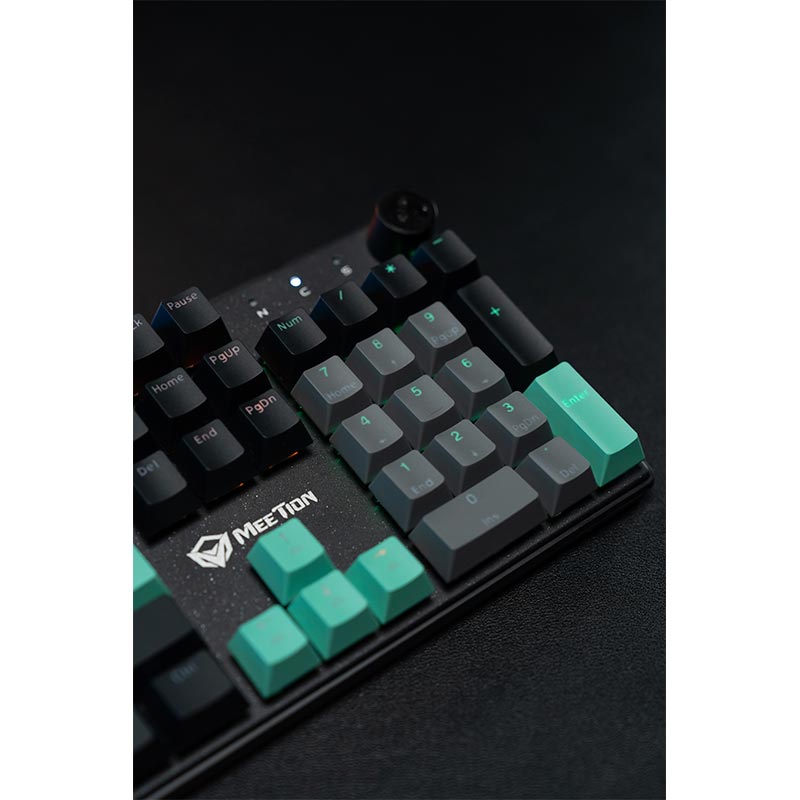 Игровая клавиатура MEETION Wired Mechanical Keyboard Red Switch |UA Layouts, USB-C| black (MK009RDP) Черный на картинке №5