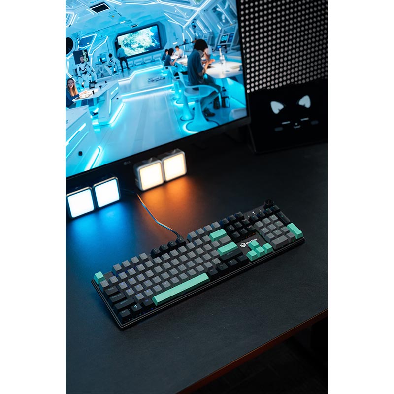 Игровая клавиатура MEETION Wired Mechanical Keyboard Red Switch |UA Layouts, USB-C| black (MK009RDP) Черный на картинке №6