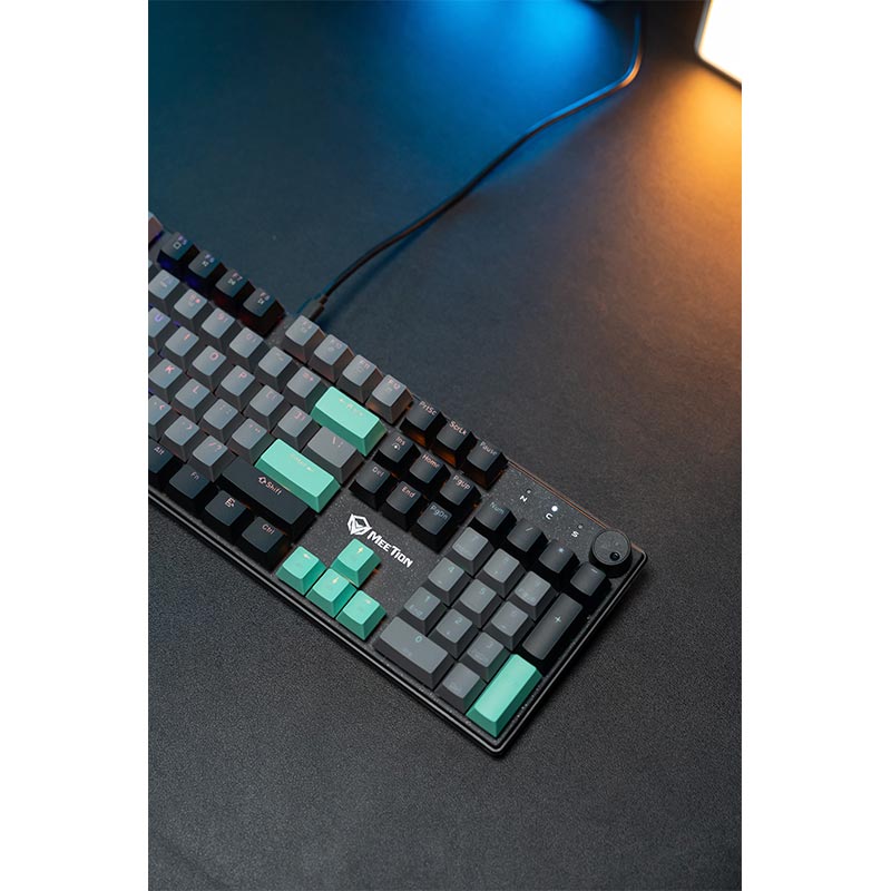 Игровая клавиатура MEETION Wired Mechanical Keyboard Red Switch |UA Layouts, USB-C| black (MK009RDP) Черный на картинке №7