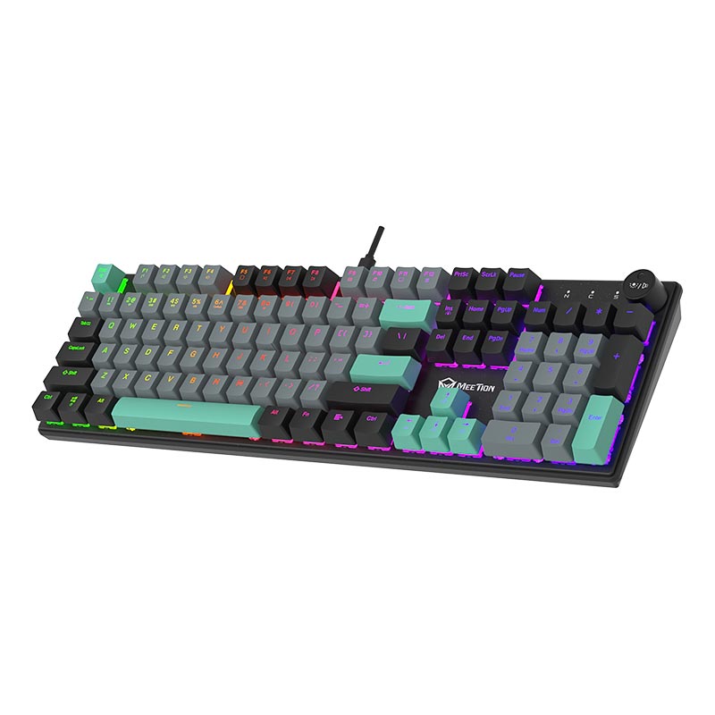 Игровая клавиатура MEETION Wired Mechanical Keyboard Red Switch |UA Layouts, USB-C| black (MK009RDP) Черный на картинке №8