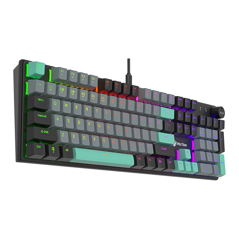 Игровая клавиатура MEETION Wired Mechanical Keyboard Red Switch |UA Layouts, USB-C| black (MK009RDP) Черный на картинке №9