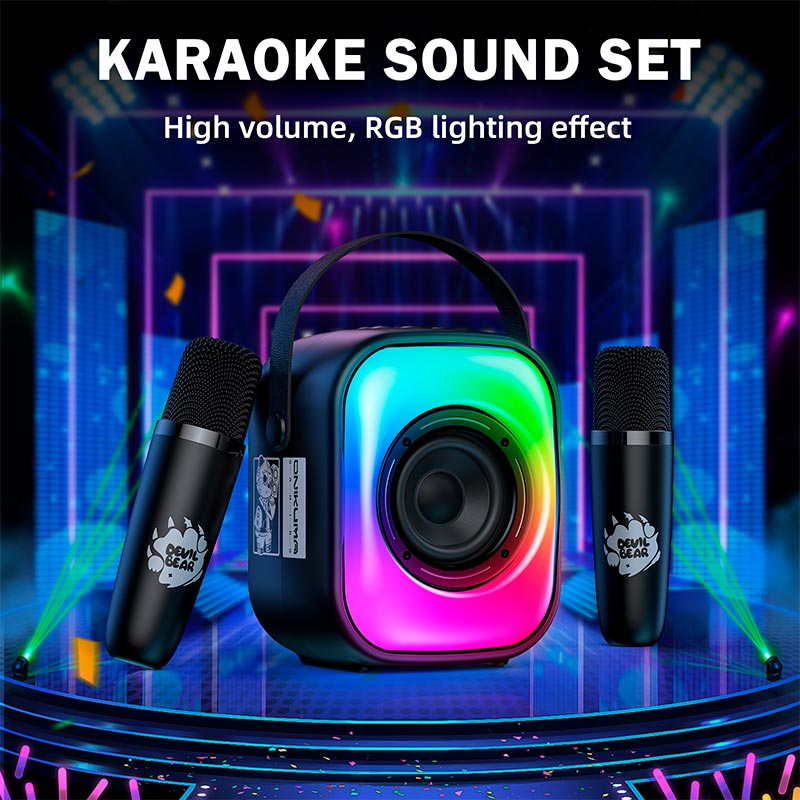 Акустика-караоке Onikuma L7 with 2 mic RGB IPX4 |BT5.3, USB/TF/AUX, 5W, 5h| beige (L7_Beige) Бежевий на малюнкі №8