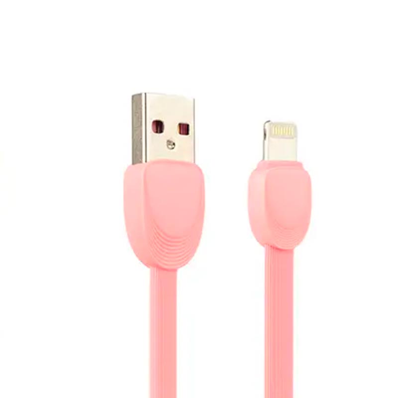 Кабель Lightning REMAX Shell RC-040i pink (RC-040i pink) Розовый на картинке №1