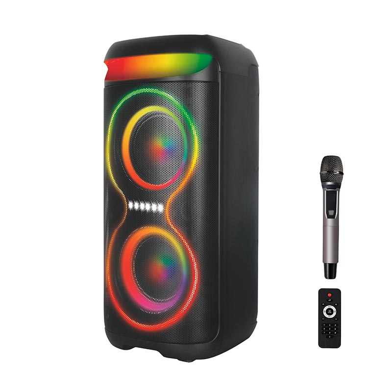 Акустика-караоке XO-F70 Large Portable Party Speaker |40W, BT5.0, USB/TF, 4-10h| black (6975837584600) Чорний на малюнкі №2