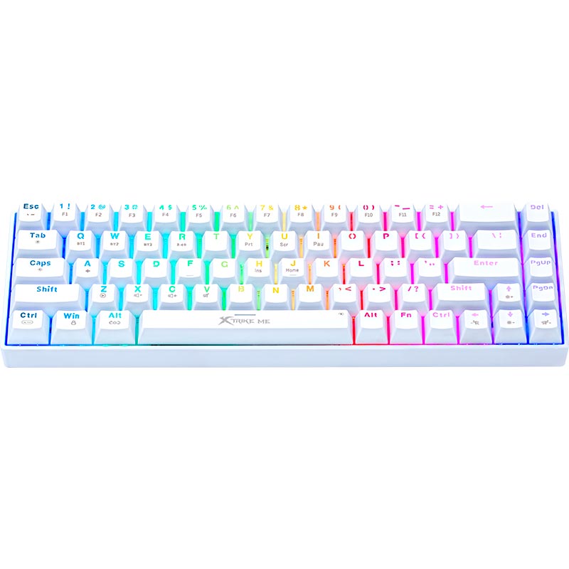Клавиатура XTRIKE ME Tri-mode mechanical wireless keyboard GK-995W WH |68 Keys, BT/2.4G/Type-C, RGB, EN Layout| black (GK-995W BK) Черный на картинке №2