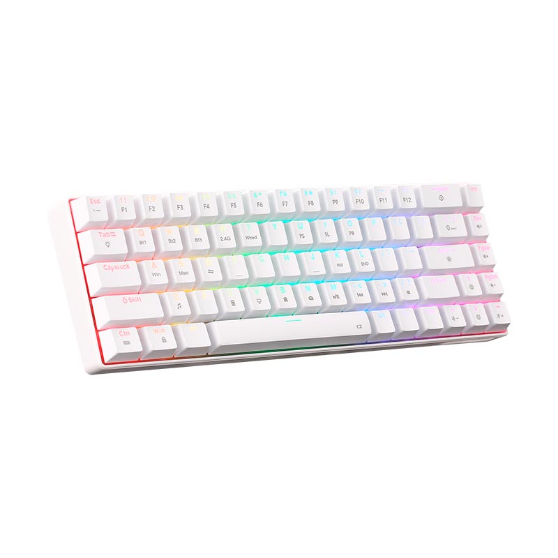 Клавиатура XTRIKE ME Tri-mode mechanical wireless keyboard GK-995W WH |68 Keys, BT/2.4G/Type-C, RGB, EN Layout| black (GK-995W BK) Черный на картинке №4