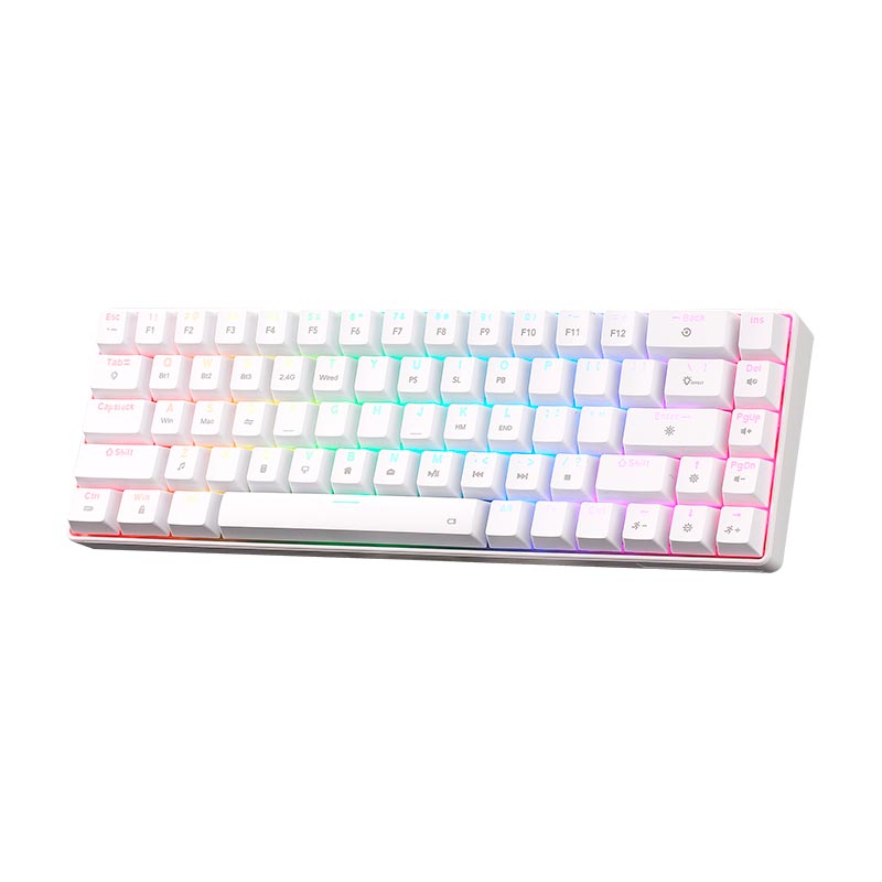 Клавиатура XTRIKE ME Tri-mode mechanical wireless keyboard GK-995W WH |68 Keys, BT/2.4G/Type-C, RGB, EN Layout| black (GK-995W BK) Черный на картинке №5