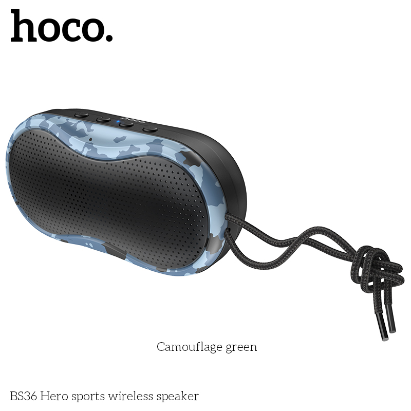 Акустика HOCO Hero sports BT5.0 TWS BS36 |AUX, TF CARD, FM, USB| black (6931474727497) Черный на картинке №3
