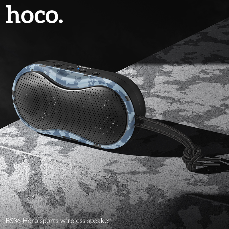 Акустика HOCO Hero sports BT5.0 TWS BS36 |AUX, TF CARD, FM, USB| black (6931474727497) Черный на картинке №7