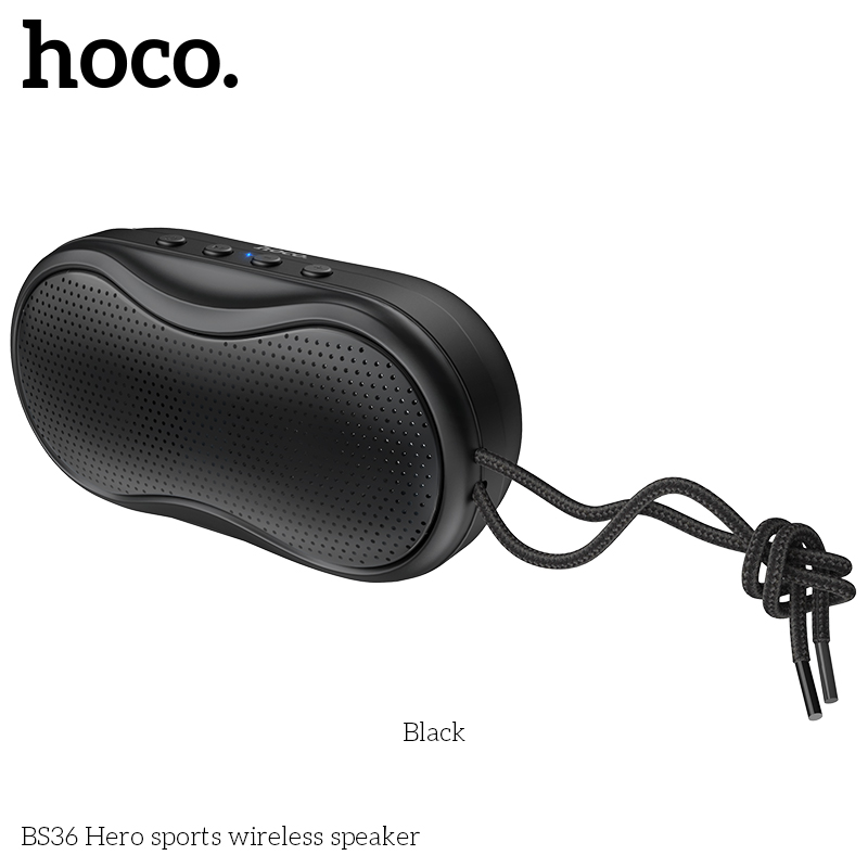 Акустика HOCO Hero sports BT5.0 TWS BS36 |AUX, TF CARD, FM, USB| black (6931474727497) Черный на картинке №9