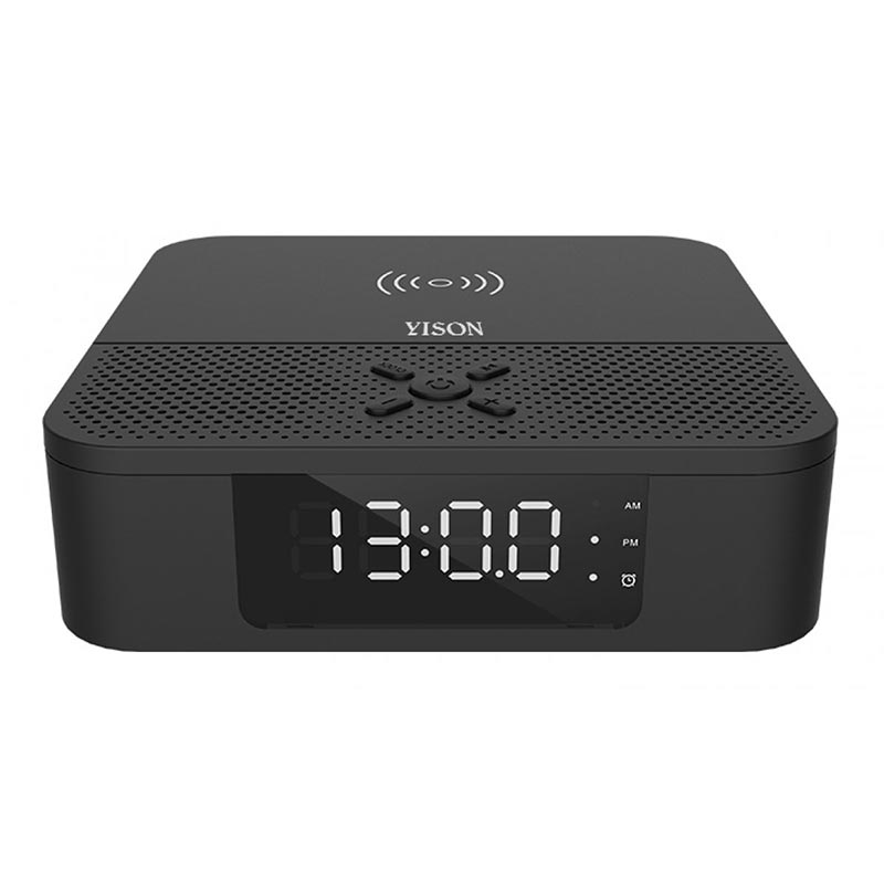 Акустика YISON with Qi Charger WS-5 |3W*2| black Черный на картинке №1