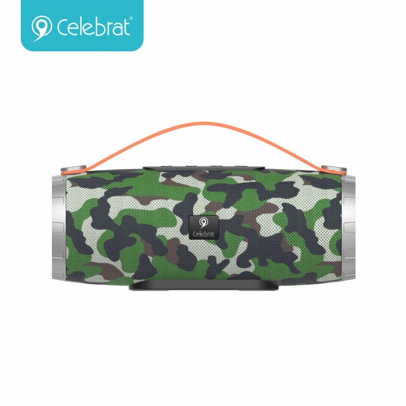 Акустика CELEBRAT TWS SP-6 |AUX/USB/TF/FM/BT5.0, 5W*2| Camouflage-Green Зелёный на картинке №1