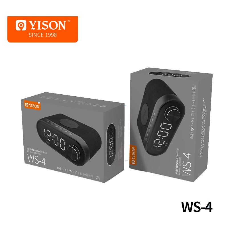 Акустика YISON with Qi Charger LED LOCK WS-4 black Черный на картинке №3