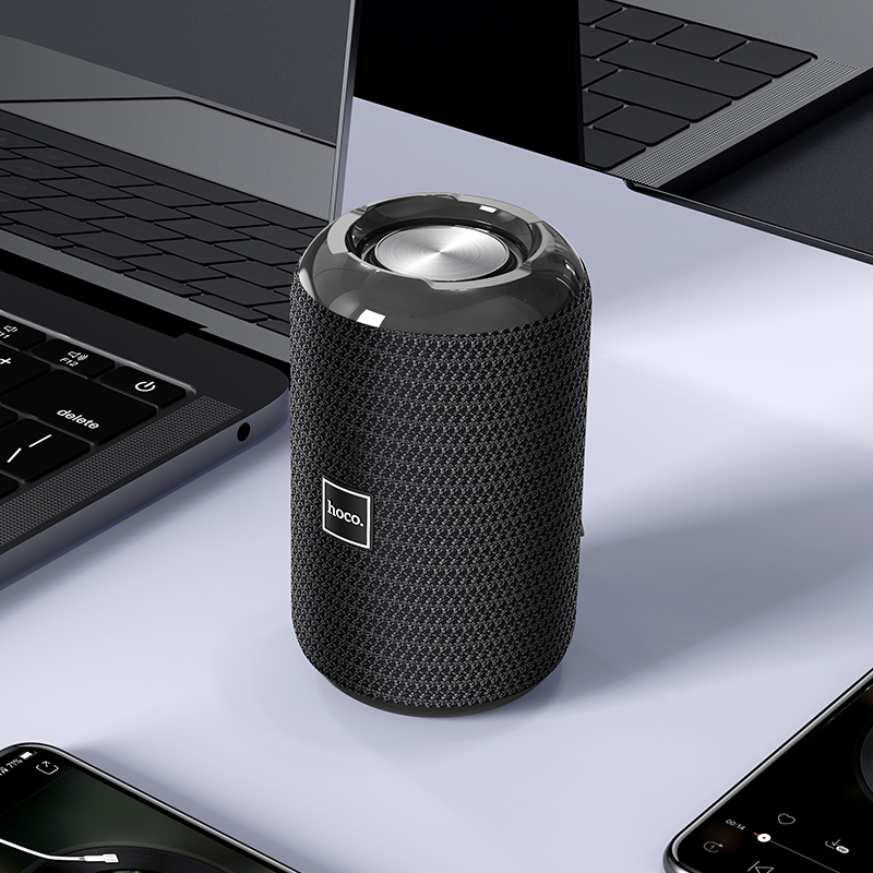 Акустика HOCO Trendy sound sports wireless speaker IPX5 HC1 |BT, TWS, AUX, FM, TF, USB| black (6931474740175) Черный на картинке №11
