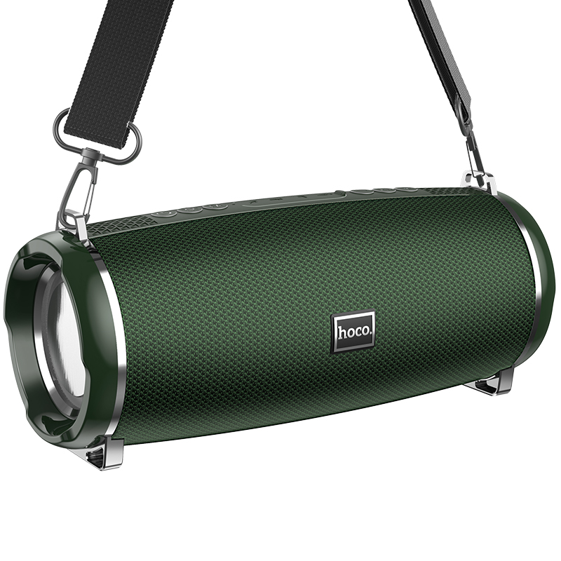 Акустика HOCO Xpress sports BT speaker LED IPX5 HC2 |BT, TWS, AUX, FM, TF, USB| dark green (6931474738714) Зелёный на картинке №1