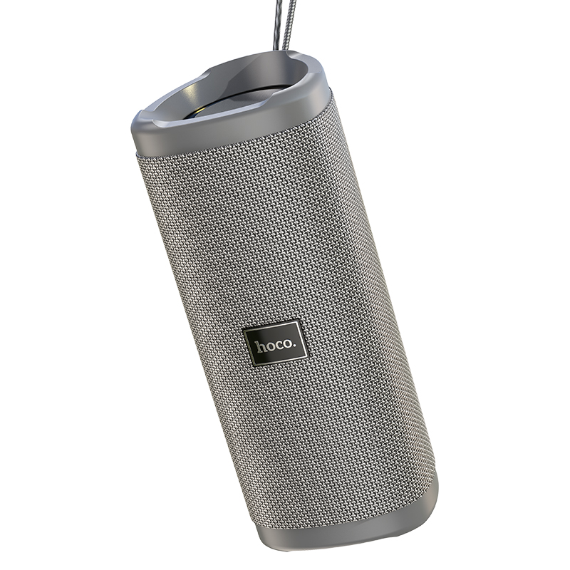 Акустика HOCO Bella sports True Wireless speaker IPX5 HC4 |BT, TWS, AUX, FM, TF, USB| grey Сірий на малюнкі №15